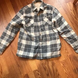 Men's Plaid Jacket - Black and White